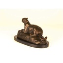[LA-45963] Bronzeskulptur Bronzefigur Liegende Löwin Bild 5