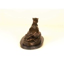 [LA-45963] Bronzeskulptur Bronzefigur Liegende Löwin Bild 7