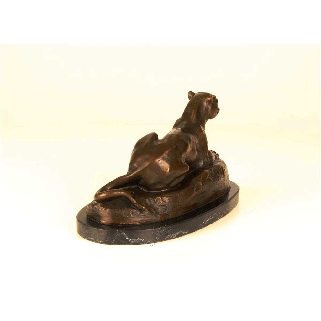 [LA-45963] Bronzeskulptur Bronzefigur Liegende Löwin Bild 8