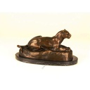 [LA-45963] Bronzeskulptur Bronzefigur Liegende Löwin Bild 11