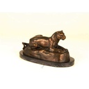 [LA-45963] Bronzeskulptur Bronzefigur Liegende Löwin Bild 12