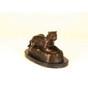 [LA-45963] Bronzeskulptur Bronzefigur Liegende Löwin Bild 13