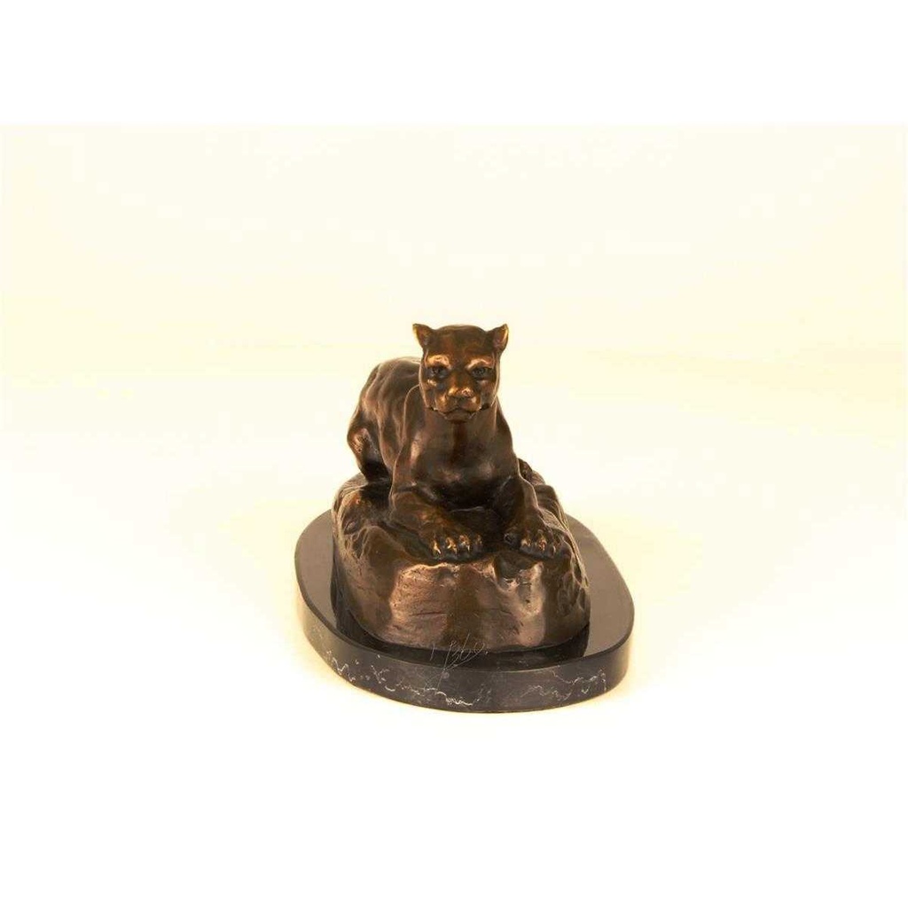 [LA-45963] Bronzeskulptur Bronzefigur Liegende Löwin Bild 14