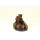 [LA-45963] Bronzeskulptur Bronzefigur Liegende Löwin Bild 14