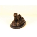 [LA-45963] Bronzeskulptur Bronzefigur Liegende Löwin Bild 15