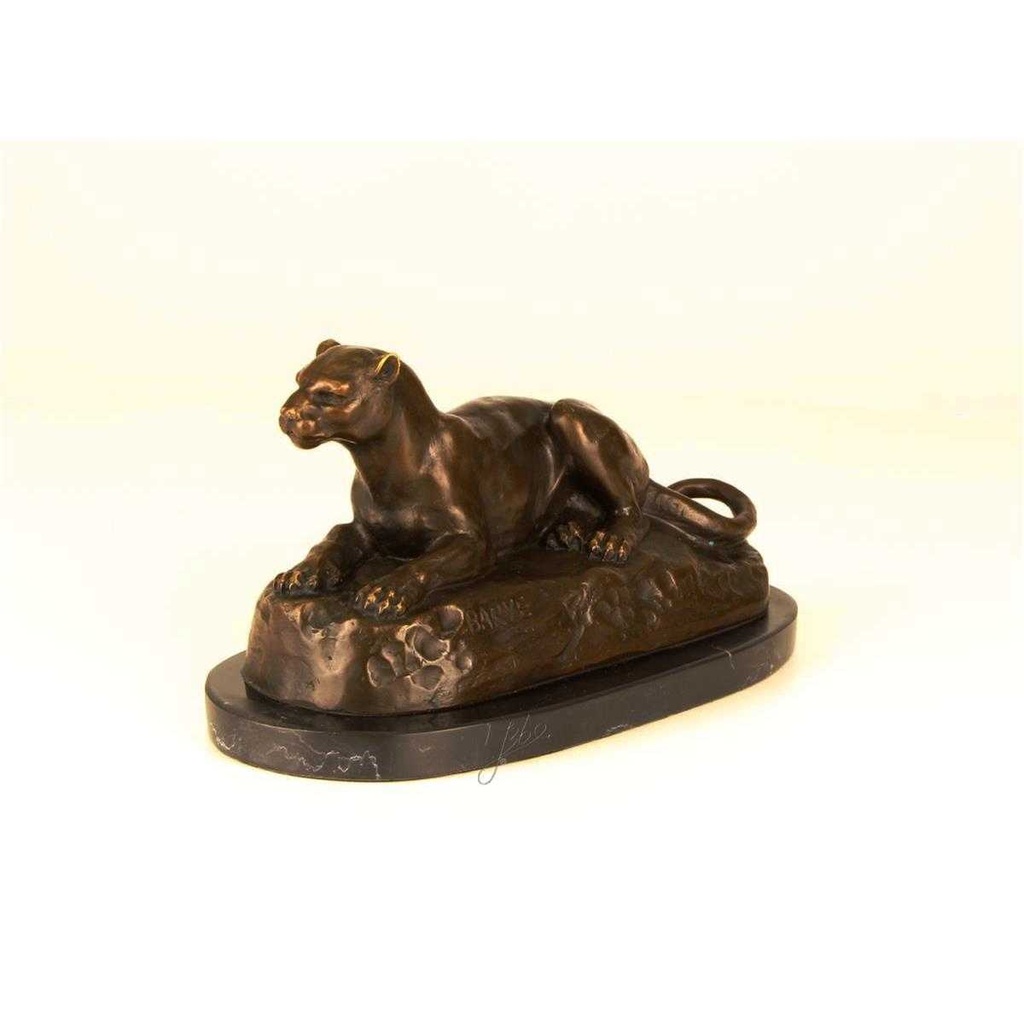 [LA-45963] Bronzeskulptur Bronzefigur Liegende Löwin Bild 16