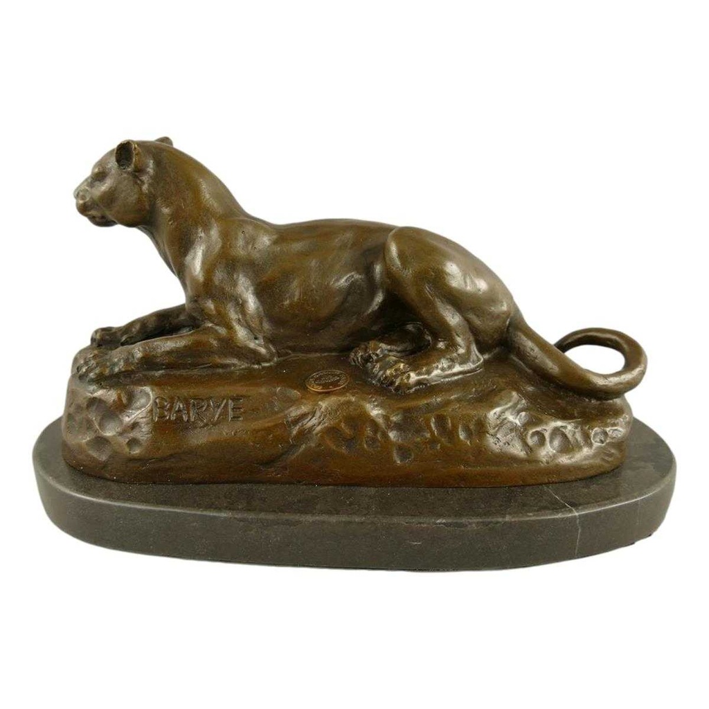 [LA-45963] Bronzeskulptur Bronzefigur Liegende Löwin Bild 17