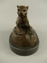[LA-45963] Bronzeskulptur Bronzefigur Liegende Löwin Bild 20