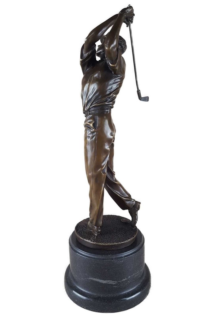 [LA-45967] Bronzeskulptur Bronzefigur Sport Mann Herr Golfspieler Bild 3