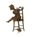 [LA-45970] Bronzeskulptur Bronzefigur Glückliche Katze Bild 3