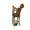 [LA-45970] Bronzeskulptur Bronzefigur Glückliche Katze Bild 8