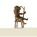 [LA-45970] Bronzeskulptur Bronzefigur Glückliche Katze Bild 13