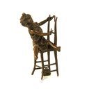 [LA-45970] Bronzeskulptur Bronzefigur Glückliche Katze Bild 15