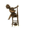 [LA-45970] Bronzeskulptur Bronzefigur Glückliche Katze Bild 16