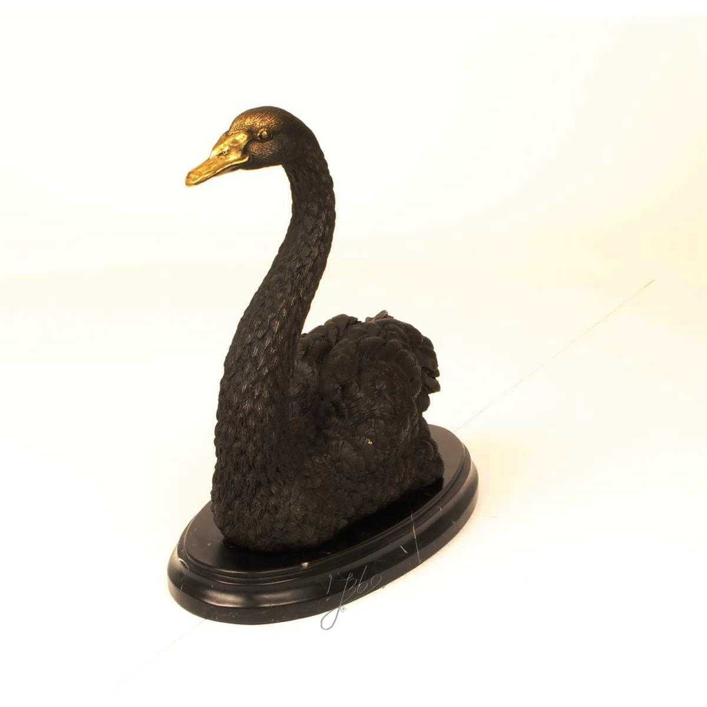 [LA-45974] Bronzeskulptur Bronzefigur Schwan Bild 6