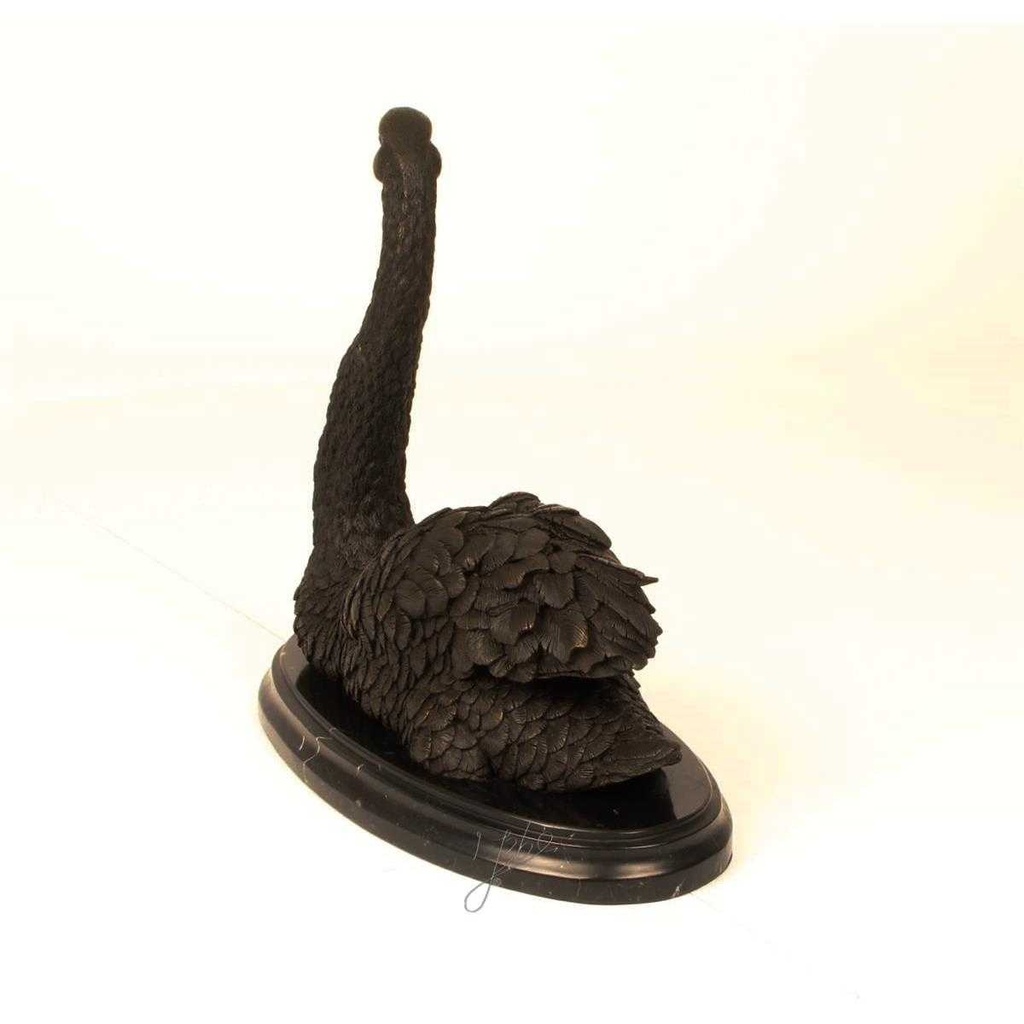 [LA-45974] Bronzeskulptur Bronzefigur Schwan Bild 11