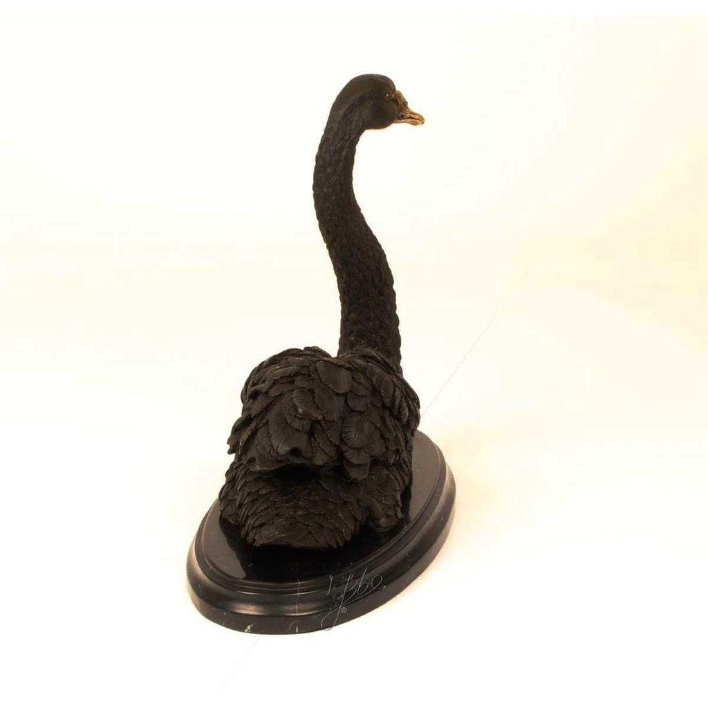 [LA-45974] Bronzeskulptur Bronzefigur Schwan Bild 13
