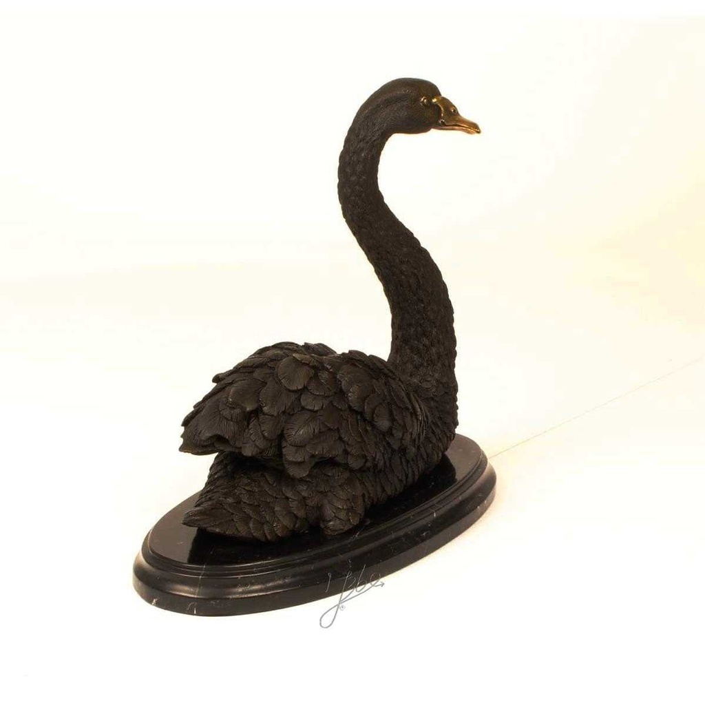 [LA-45974] Bronzeskulptur Bronzefigur Schwan Bild 14