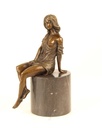 [LA-46017] Bronzeskulptur Bronzefigur Halbaktuell Weiblich Bild 3