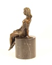 [LA-46017] Bronzeskulptur Bronzefigur Halbaktuell Weiblich Bild 5