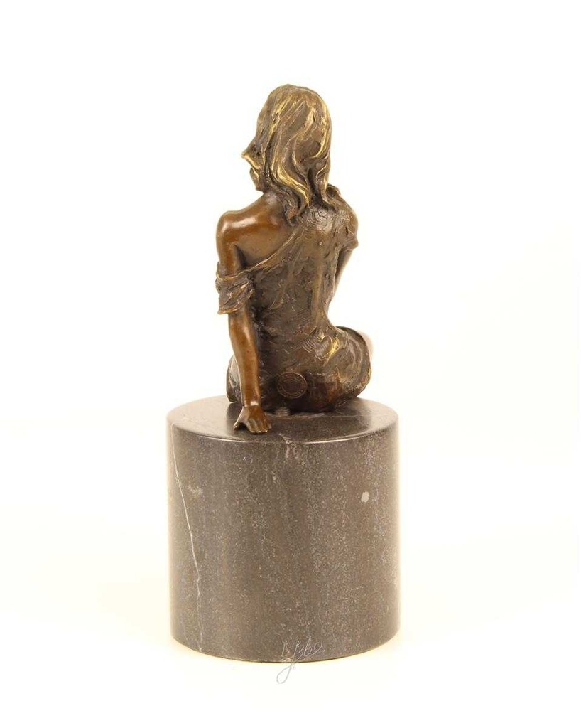 [LA-46017] Bronzeskulptur Bronzefigur Halbaktuell Weiblich Bild 8