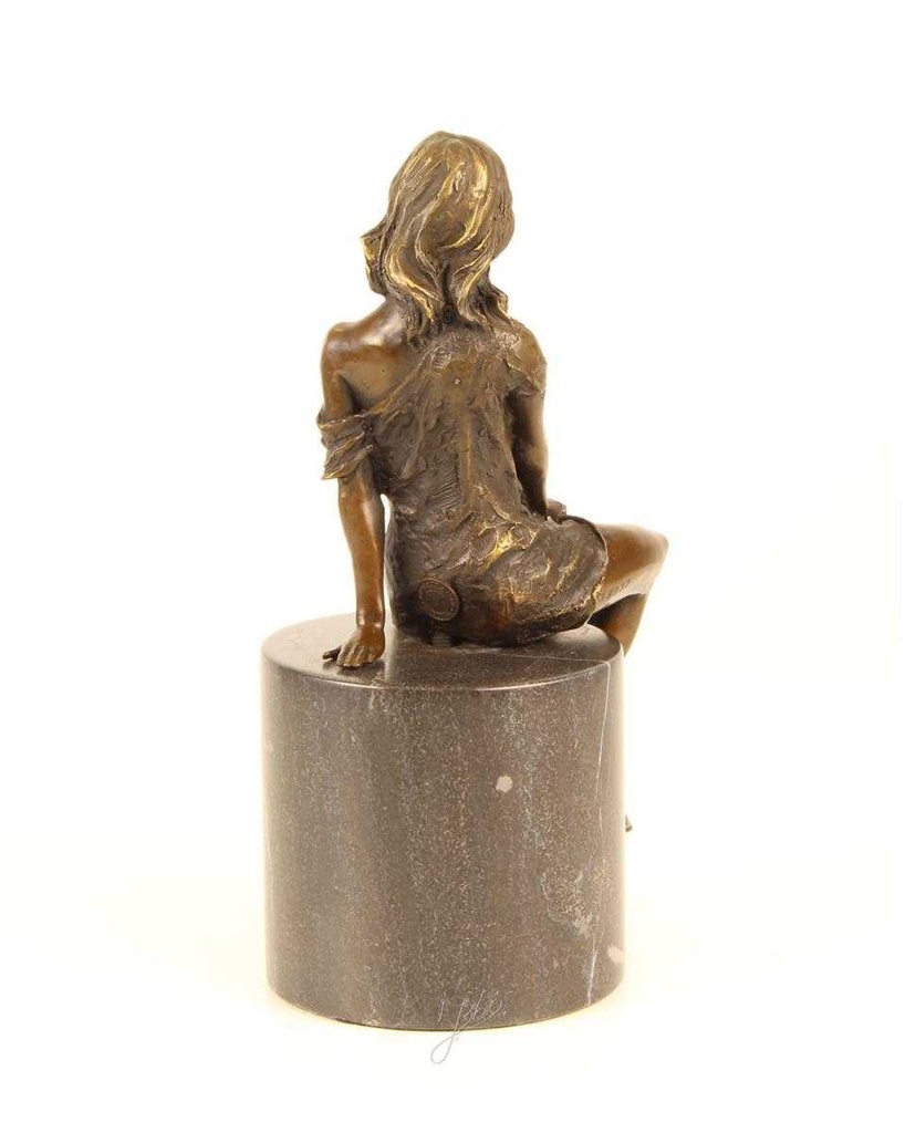 [LA-46017] Bronzeskulptur Bronzefigur Halbaktuell Weiblich Bild 9