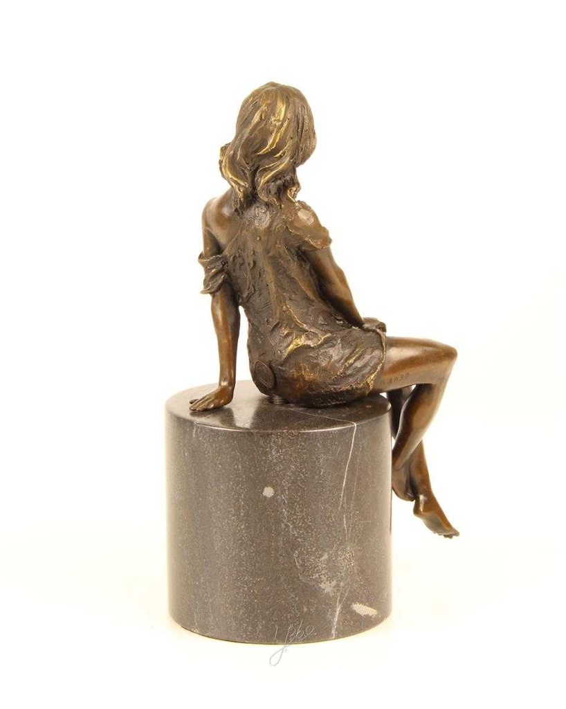 [LA-46017] Bronzeskulptur Bronzefigur Halbaktuell Weiblich Bild 10