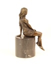 [LA-46017] Bronzeskulptur Bronzefigur Halbaktuell Weiblich Bild 11