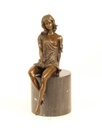 [LA-46017] Bronzeskulptur Bronzefigur Halbaktuell Weiblich Bild 16