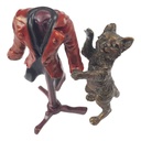 [LA-46031] Bronzeskulptur Bronzefigur Schneiderkatze Bild 2