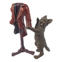 [LA-46031] Bronzeskulptur Bronzefigur Schneiderkatze Bild 5