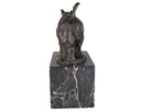 [LA-46070] Bronzeskulptur Bronzefigur Laufender Wandelnder Nashorn Bild 7