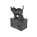 [LA-46070] Bronzeskulptur Bronzefigur Laufender Wandelnder Nashorn Bild 8