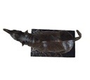 [LA-46070] Bronzeskulptur Bronzefigur Laufender Wandelnder Nashorn Bild 11