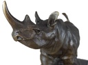 [LA-46070] Bronzeskulptur Bronzefigur Laufender Wandelnder Nashorn Bild 13