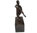 [LA-46072] Bronzeskulptur Bronzefigur Sport Mann Herr Fußballspieler Bild 5