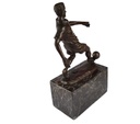 [LA-46072] Bronzeskulptur Bronzefigur Sport Mann Herr Fußballspieler Bild 6
