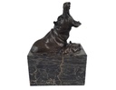 [LA-46074] Bronzeskulptur Bronzefigur Zwei Badende Nilpferde Klassisch Bild 2