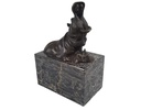 [LA-46074] Bronzeskulptur Bronzefigur Zwei Badende Nilpferde Klassisch Bild 3