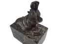 [LA-46074] Bronzeskulptur Bronzefigur Zwei Badende Nilpferde Klassisch Bild 4