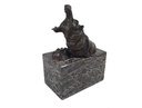 [LA-46074] Bronzeskulptur Bronzefigur Zwei Badende Nilpferde Klassisch Bild 6