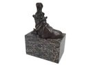 [LA-46074] Bronzeskulptur Bronzefigur Zwei Badende Nilpferde Klassisch Bild 7