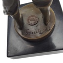 [LA-46098] Bronzeskulptur Bronzefigur Junge Kind Knabe Pfeifer nach V.Szczeblewski Bild 7