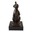 [LA-46100] Bronzeskulptur Bronzefigur Osterhase mit Karotte/Möhre Osterdeko Ostern Bild 2