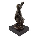 [LA-46100] Bronzeskulptur Bronzefigur Osterhase mit Karotte/Möhre Osterdeko Ostern Bild 3