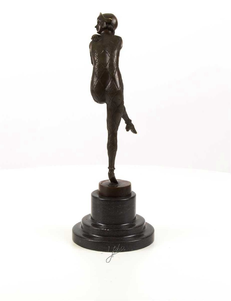 [LA-46179] Bronzeskulptur Bronzefigur Harlequinade Bild 6
