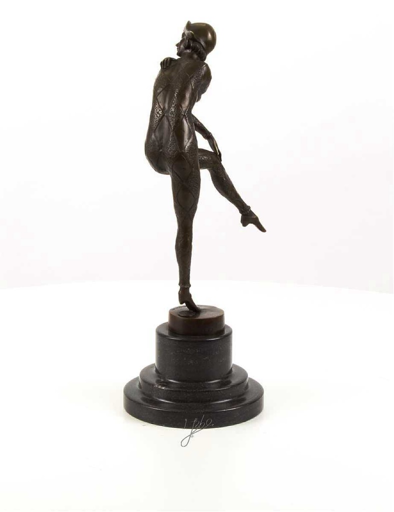 [LA-46179] Bronzeskulptur Bronzefigur Harlequinade Bild 7