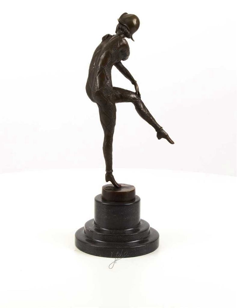 [LA-46179] Bronzeskulptur Bronzefigur Harlequinade Bild 8