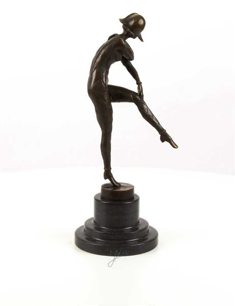 [LA-46179] Bronzeskulptur Bronzefigur Harlequinade Bild 9