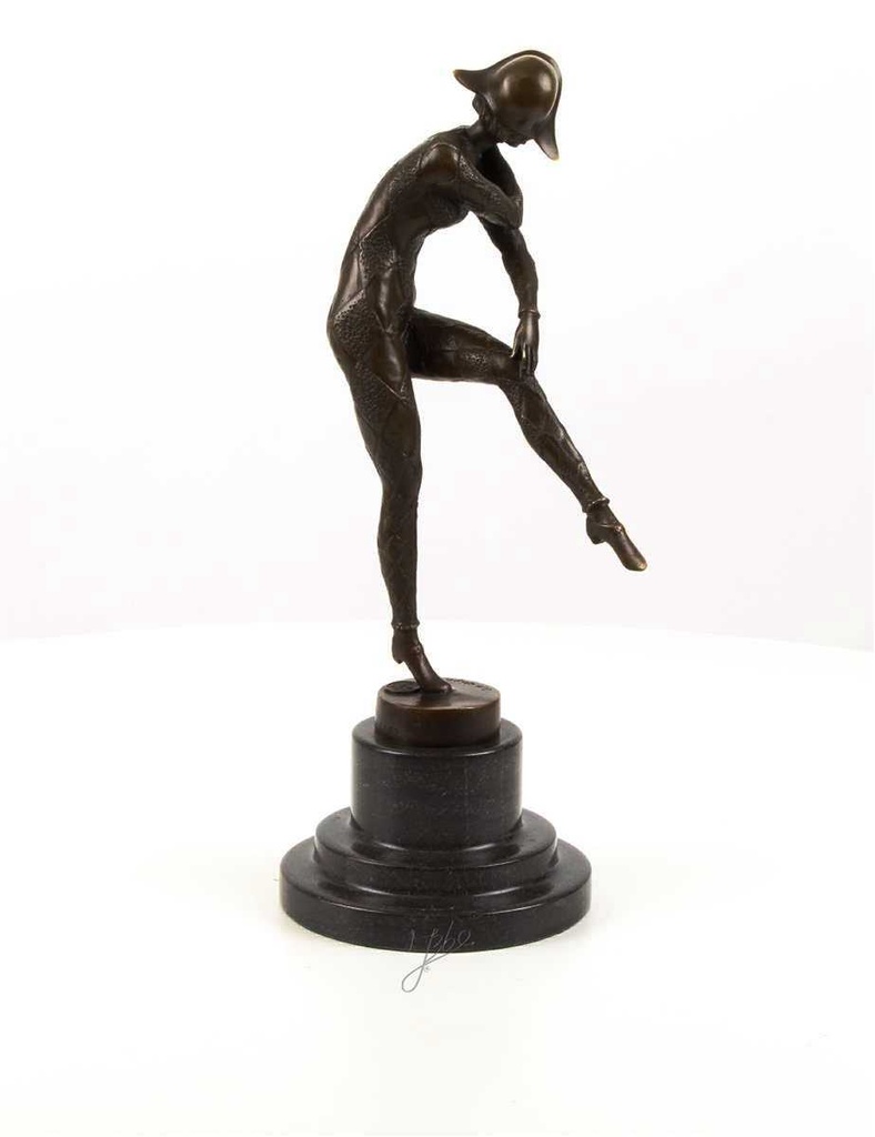 [LA-46179] Bronzeskulptur Bronzefigur Harlequinade Bild 10